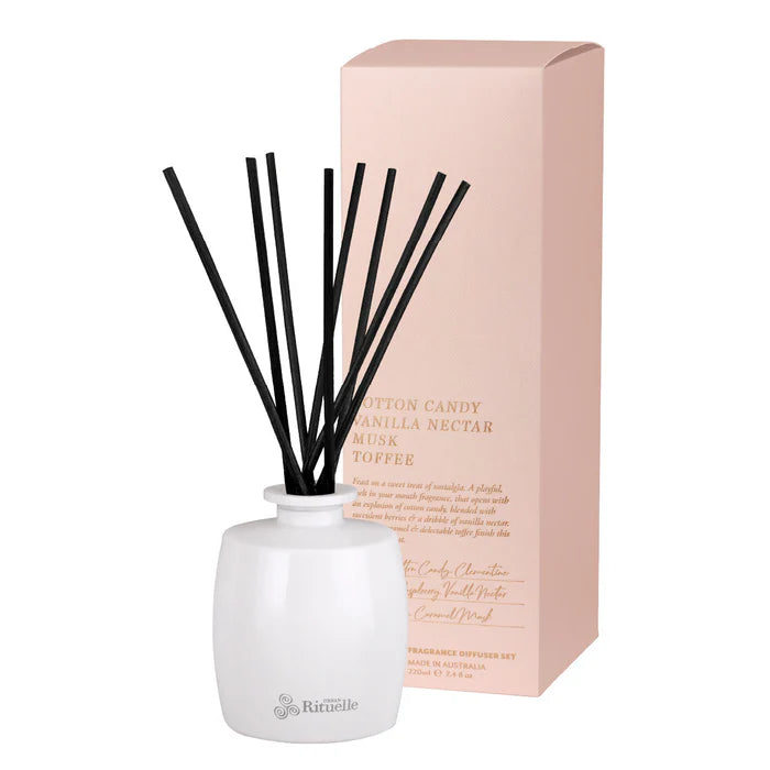 Reed Diffuser - Cotton Candy, Vanilla Nectar, Musk, Toffee