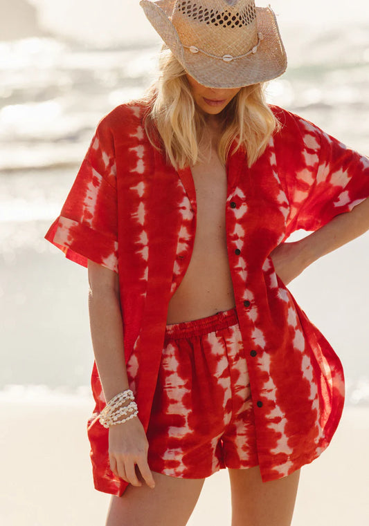 Dreamtime Shorts - Tie Dye - Hibiscus
