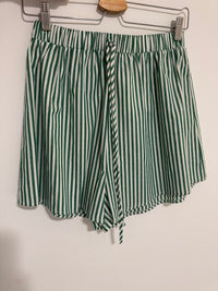 STRIPED COTTON SHORTS (ORANGE/WHITE)