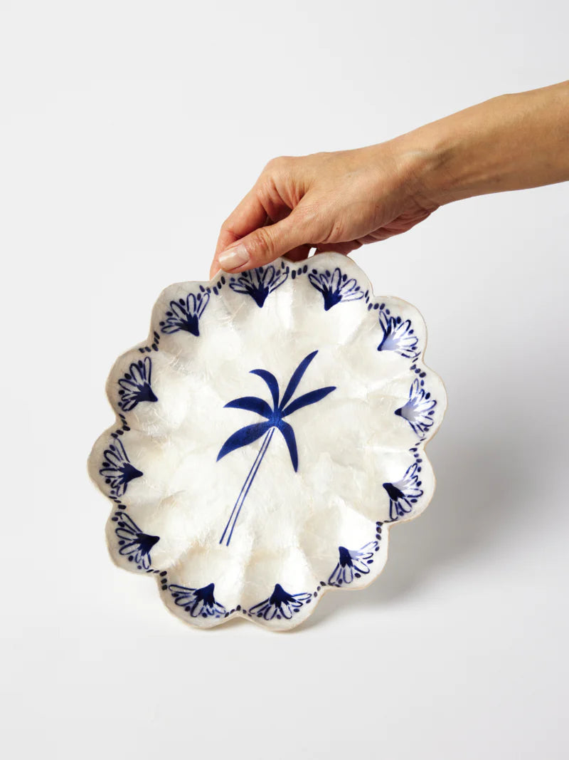 Atlantic Palm Plate - Capiz Shell