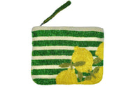 Lemon All Over - Hand Beaded Clutch
