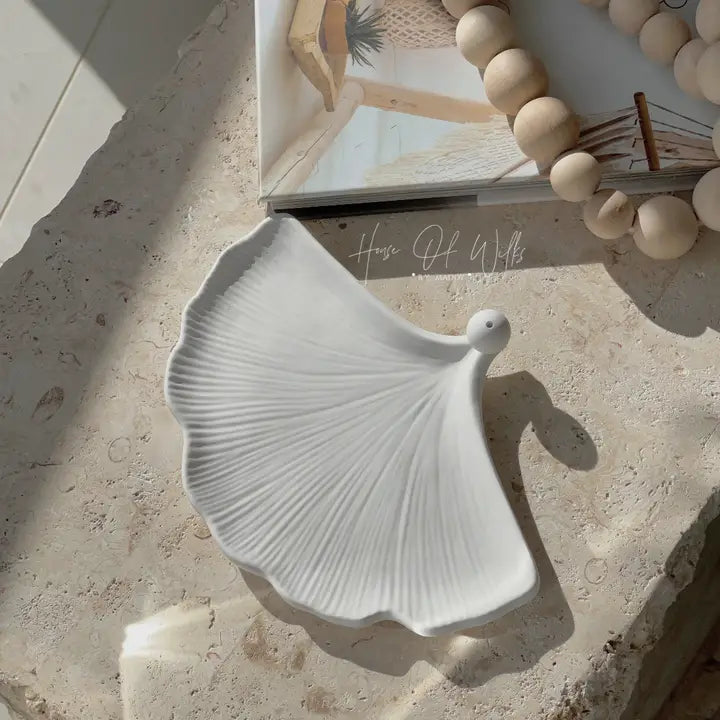 Lotus Leaf Incense Holder (White)