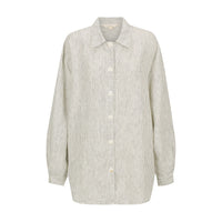 Oversized Linen Shirt (Pin Stripes)