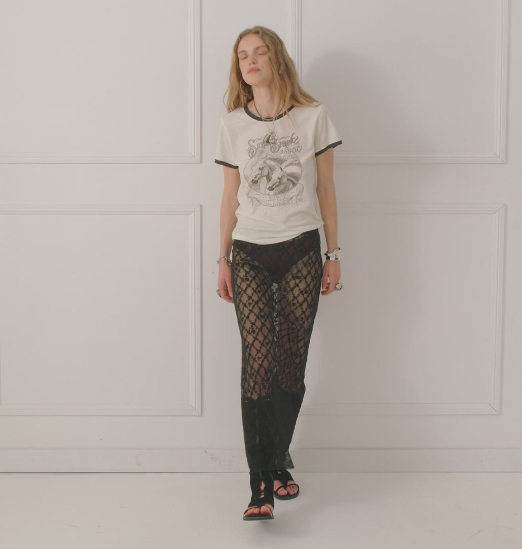 Serpent Lace Maxi Skirt
