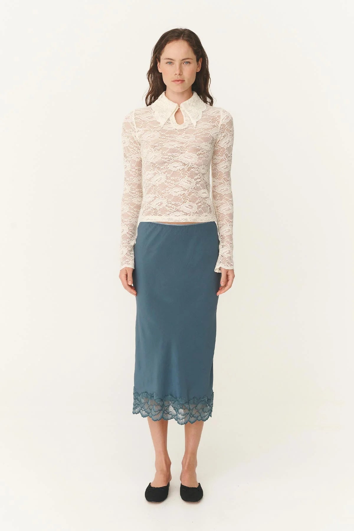 Marina Silk Midi Skirt