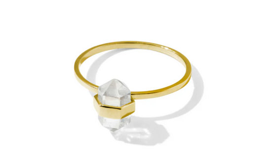 Tiny Calm Crystal Ring