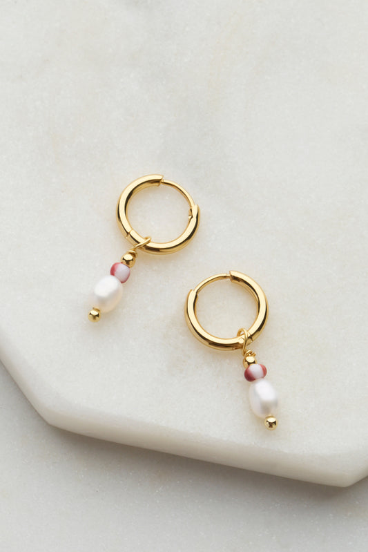 Vivian Huggie Drop Earring