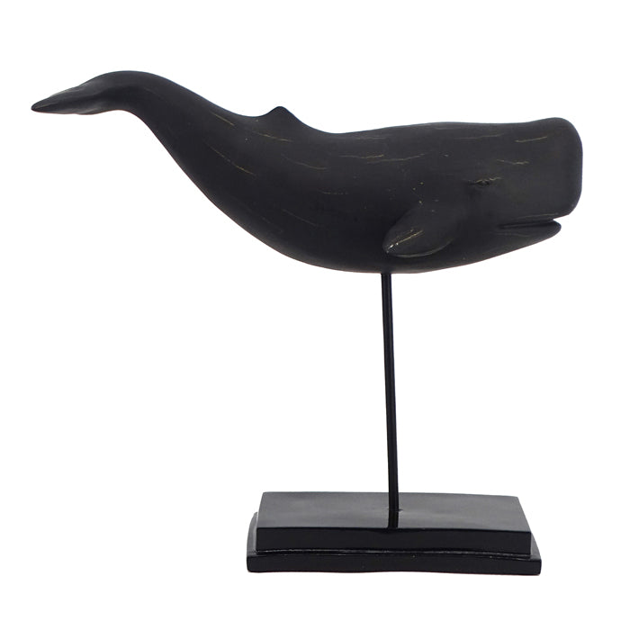 WHALE ON STAND (Black)