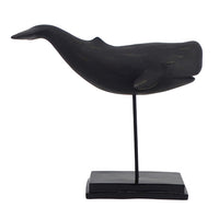 WHALE ON STAND (Black)