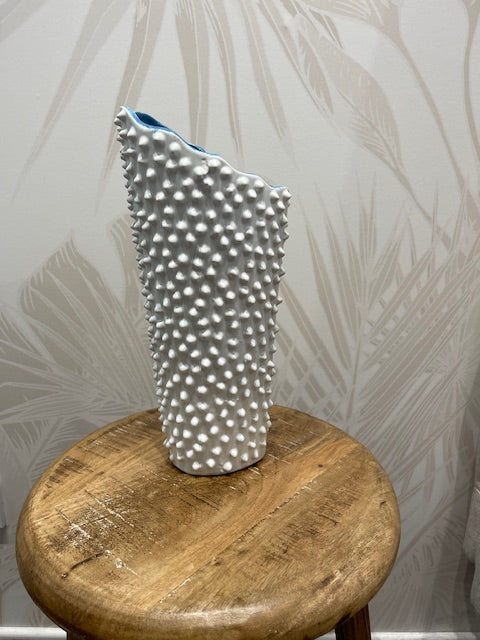 Urchin White Vase
