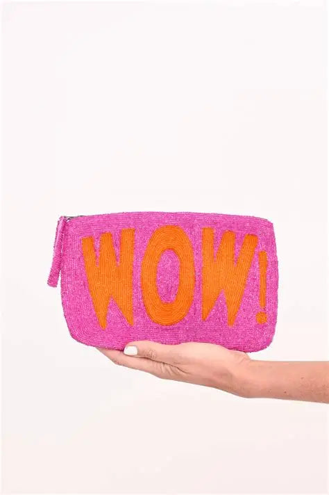 WOW Hand Beaded Clutch